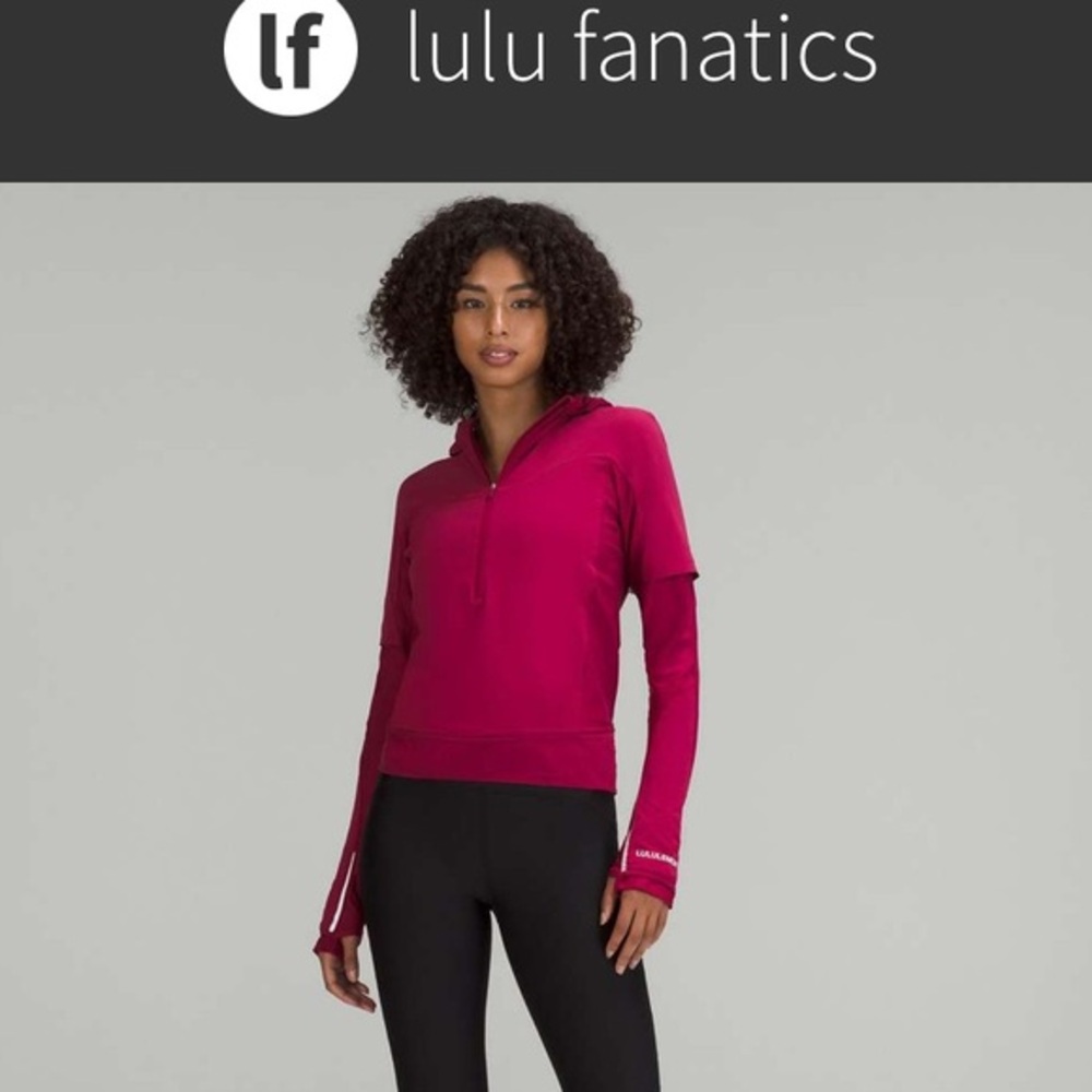 Lululemon SenseKnit Composite Running Jacket Sz 10 Pomegranate 1099